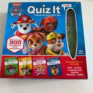 Paw Patrol Quiz It 4-Book Set with Smart Pen - Red, Yellow, Blue